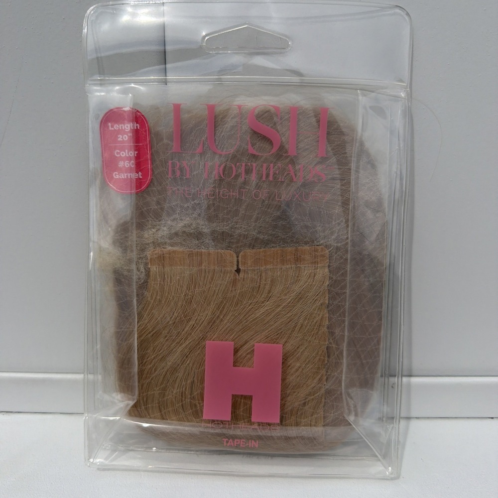 Hotheads Tape-In Extensions LUSH Originals 20" 20 Pieces Color Garnet 6C NEW